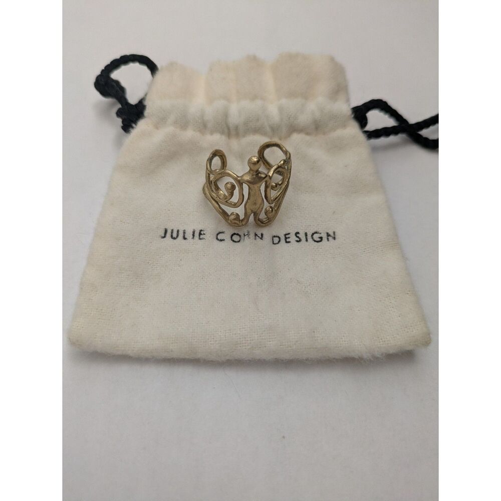 JULIE COHN DESIGN Bronze Ring Gold Abstract Modernist - Picture 3 of 9
